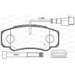 Jeu de 4 plaquettes de frein arrière OPEN PARTS BPA0961.02 - Visuel 1