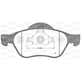 Jeu de 4 plaquettes de frein arrière OPEN PARTS BPA0962.00