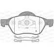 Jeu de 4 plaquettes de frein avant OPEN PARTS BPA0962.10 - Visuel 1