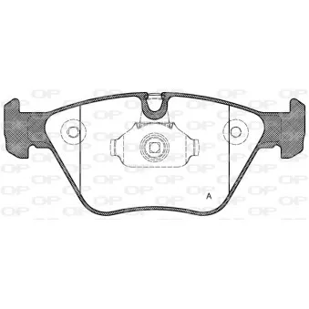 Jeu de 4 plaquettes de frein avant OPEN PARTS BPA0963.00