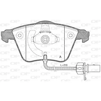 Jeu de 4 plaquettes de frein avant OPEN PARTS BPA0964.12