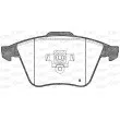 Jeu de 4 plaquettes de frein avant OPEN PARTS BPA0964.12 - Visuel 2
