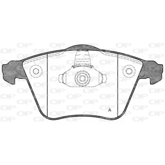 Jeu de 4 plaquettes de frein avant OPEN PARTS BPA0964.20