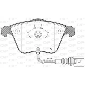 Jeu de 4 plaquettes de frein avant OPEN PARTS BPA0964.32