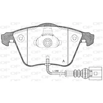 Jeu de 4 plaquettes de frein avant OPEN PARTS BPA0964.41
