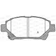 Jeu de 4 plaquettes de frein avant OPEN PARTS BPA0971.12 - Visuel 1