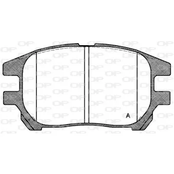 Jeu de 4 plaquettes de frein avant OPEN PARTS BPA0972.00