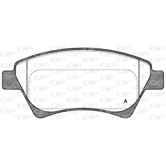 Jeu de 4 plaquettes de frein avant OPEN PARTS BPA0976.00