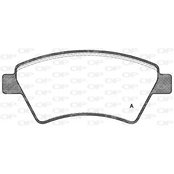 Jeu de 4 plaquettes de frein avant OPEN PARTS BPA0976.10