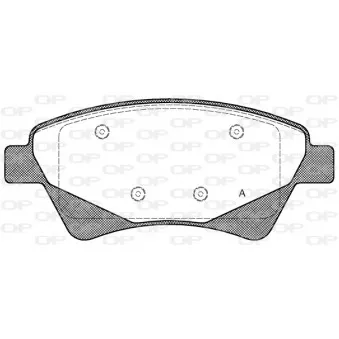 Jeu de 4 plaquettes de frein avant OPEN PARTS BPA0976.20