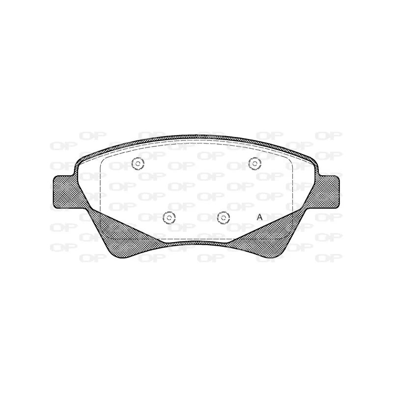 Jeu de 4 plaquettes de frein avant OPEN PARTS BPA0976.20
