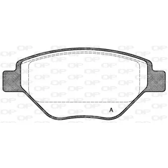 Jeu de 4 plaquettes de frein avant OPEN PARTS BPA0977.00