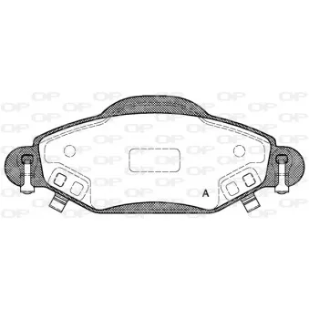 Jeu de 4 plaquettes de frein avant OPEN PARTS BPA0978.02