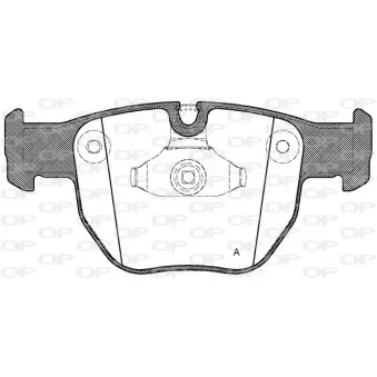 Jeu de 4 plaquettes de frein avant OPEN PARTS BPA0979.00