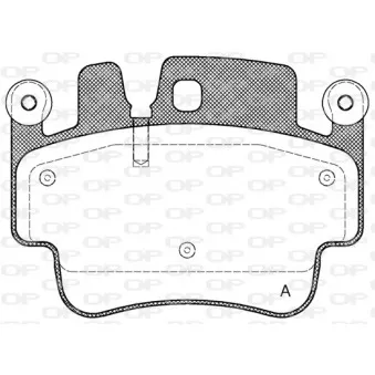 Jeu de 4 plaquettes de frein avant OPEN PARTS BPA0982.00