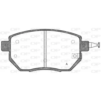 Jeu de 4 plaquettes de frein avant OPEN PARTS BPA0985.02