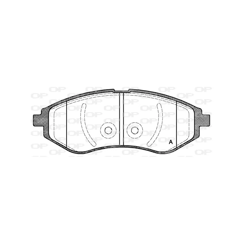 Jeu de 4 plaquettes de frein avant OPEN PARTS BPA0986.00