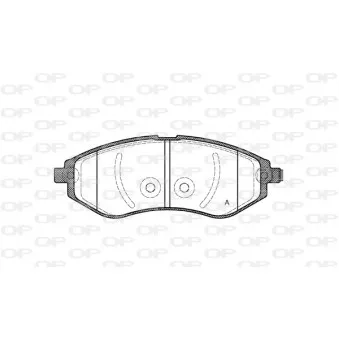 Jeu de 4 plaquettes de frein avant OPEN PARTS BPA0986.02