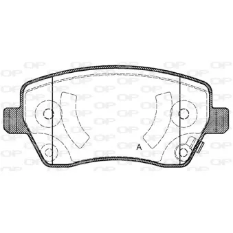 Jeu de 4 plaquettes de frein avant OPEN PARTS BPA0987.02
