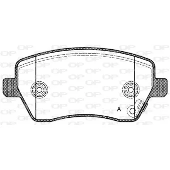 Jeu de 4 plaquettes de frein avant OPEN PARTS BPA0987.11