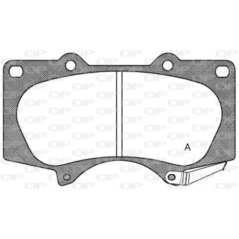 Jeu de 4 plaquettes de frein avant OPEN PARTS BPA0988.00