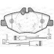 Jeu de 4 plaquettes de frein avant OPEN PARTS BPA0990.02 - Visuel 1