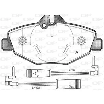 Jeu de 4 plaquettes de frein avant OPEN PARTS BPA0990.02