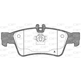 Jeu de 4 plaquettes de frein arrière OPEN PARTS BPA0991.00