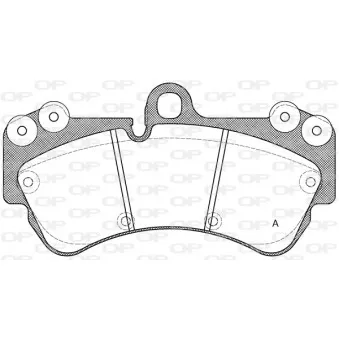 Jeu de 4 plaquettes de frein avant OPEN PARTS BPA0994.00