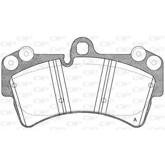 Jeu de 4 plaquettes de frein avant OPEN PARTS BPA0995.00