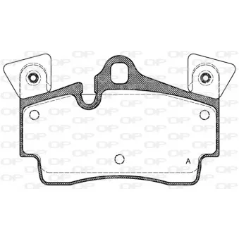 Jeu de 4 plaquettes de frein arrière OPEN PARTS BPA0996.10