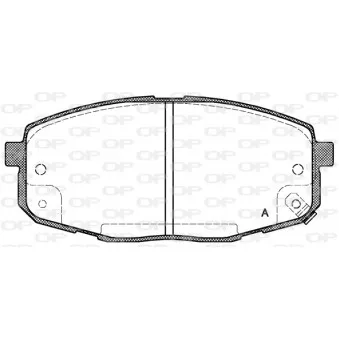 Jeu de 4 plaquettes de frein avant OPEN PARTS BPA1038.02