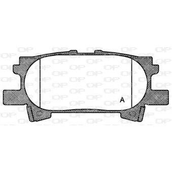 Jeu de 4 plaquettes de frein arrière OPEN PARTS BPA1040.00