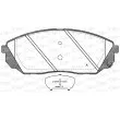 Jeu de 4 plaquettes de frein avant OPEN PARTS BPA1041.12 - Visuel 1