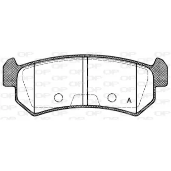 Jeu de 4 plaquettes de frein arrière OPEN PARTS BPA1048.00