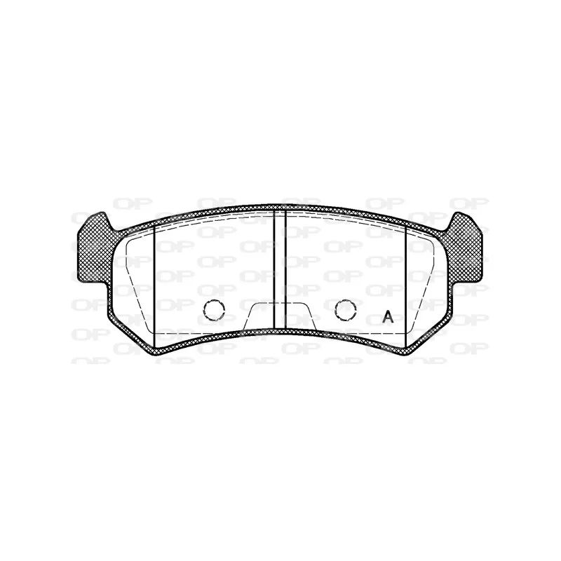 Jeu de 4 plaquettes de frein arrière OPEN PARTS BPA1048.00