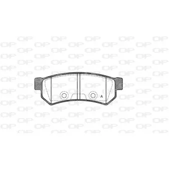 Jeu de 4 plaquettes de frein arrière OPEN PARTS BPA1048.10
