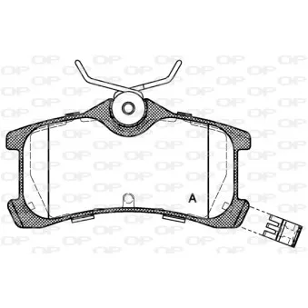 Jeu de 4 plaquettes de frein arrière OPEN PARTS BPA1050.02