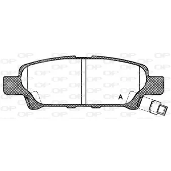Jeu de 4 plaquettes de frein arrière OPEN PARTS BPA1051.02