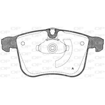 Jeu de 4 plaquettes de frein avant OPEN PARTS BPA1053.00