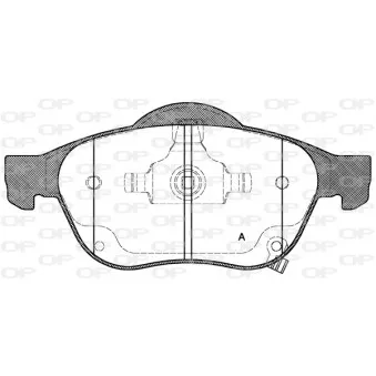 Jeu de 4 plaquettes de frein avant OPEN PARTS BPA1054.02
