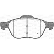 Jeu de 4 plaquettes de frein avant OPEN PARTS BPA1054.02 - Visuel 2