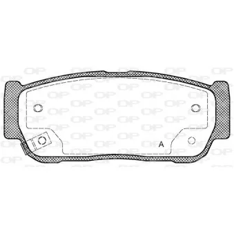 Jeu de 4 plaquettes de frein arrière OPEN PARTS BPA1063.02
