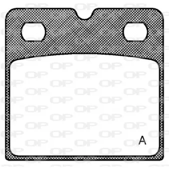 Jeu de 4 plaquettes de frein arrière OPEN PARTS BPA1067.00