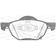 Jeu de 4 plaquettes de frein avant OPEN PARTS BPA1068.02 - Visuel 1