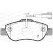 Jeu de 4 plaquettes de frein avant OPEN PARTS BPA1100.11 - Visuel 1