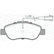 Jeu de 4 plaquettes de frein avant OPEN PARTS BPA1100.12 - Visuel 1