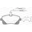 Jeu de 4 plaquettes de frein avant OPEN PARTS BPA1102.02 - Visuel 1