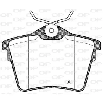 Jeu de 4 plaquettes de frein arrière OPEN PARTS BPA1103.00