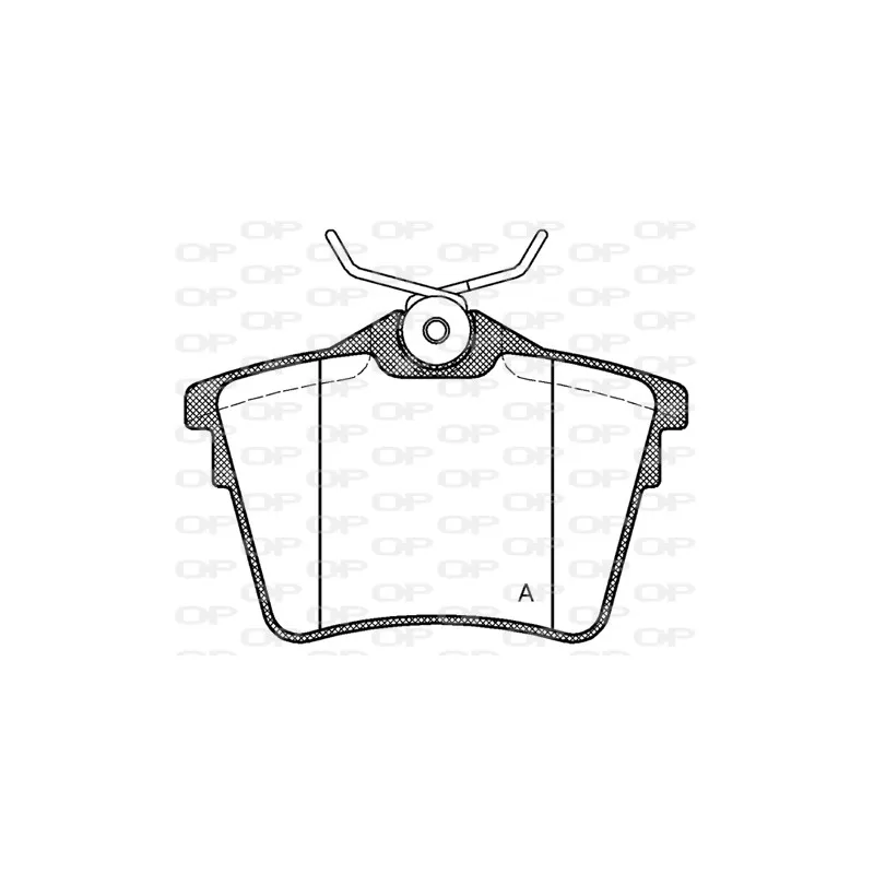 Jeu de 4 plaquettes de frein arrière OPEN PARTS BPA1103.00